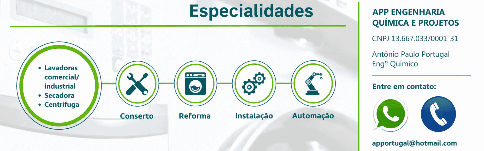 Consultoria - Antônio Paulo Portugal, Engenheiro Químico - APP Engenharia Química e Projetos
